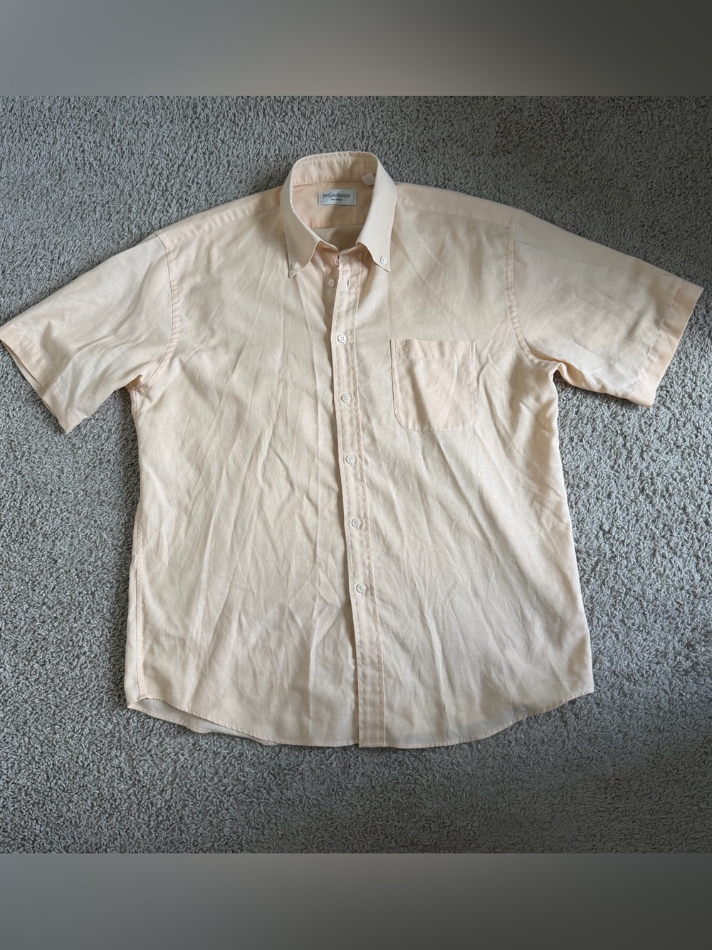 Yves Saint Laurent VTG YSL Short Sleeve Button Down T Shirt